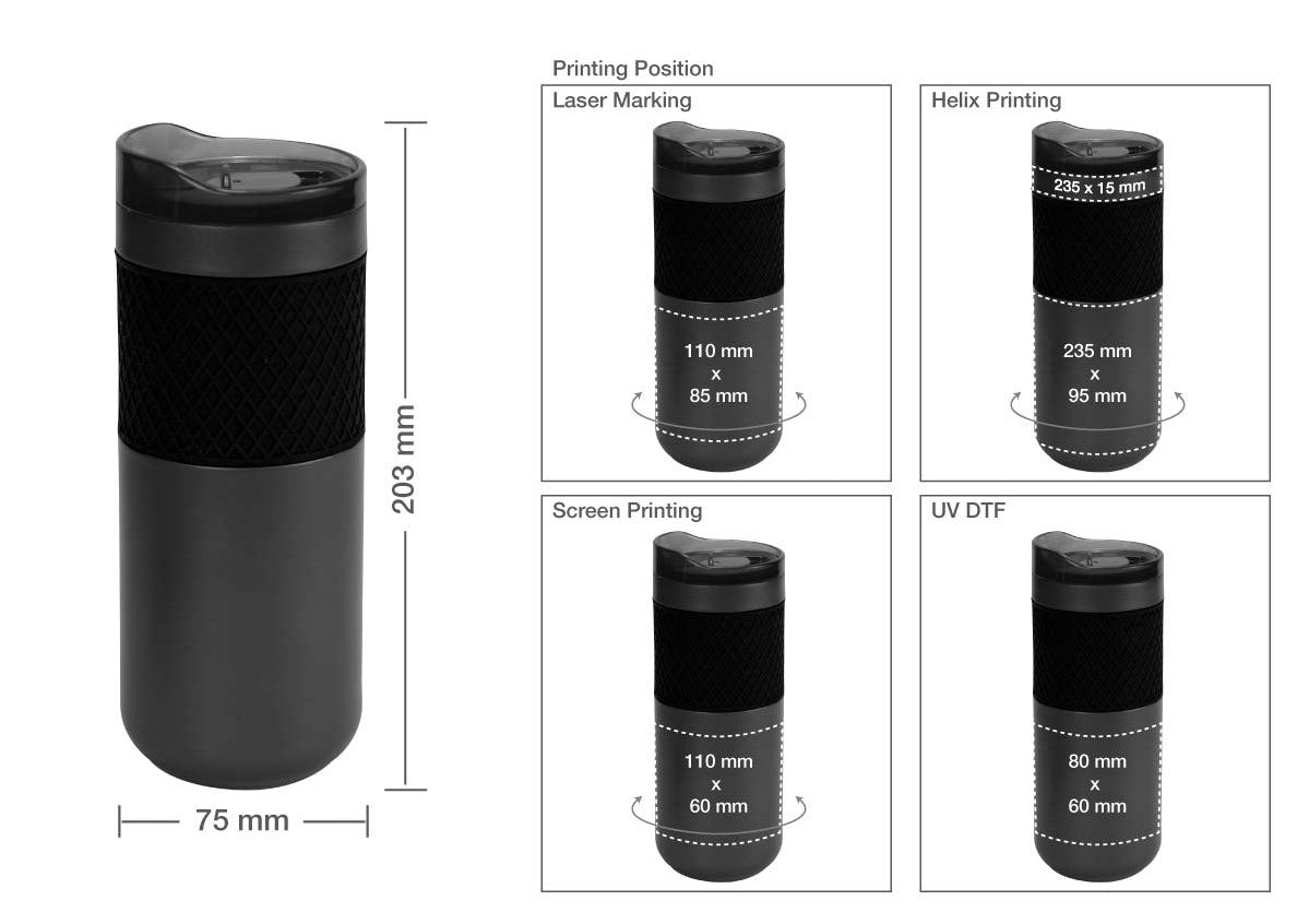 Premium Stainless Steel Tumbler with Rubber Grip – Corporate Drinkware Gift