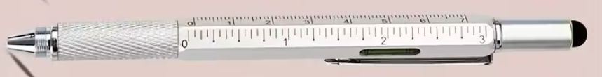 Mechanical pencil with ruler on a pink background