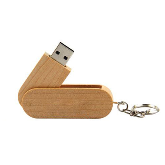 AMIF 032 Wooden Swivel USB Flash Drive – Custom Engraving