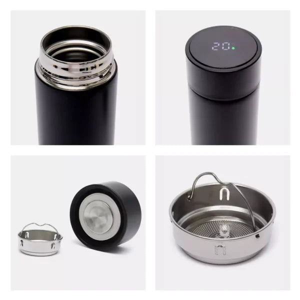 Smart Bottle with Temperature Display – 500 ml - Matte Black