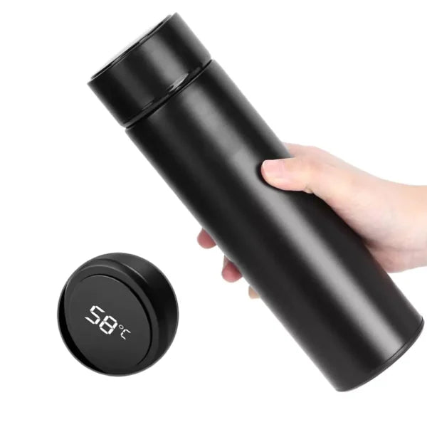 Smart Bottle with Temperature Display – 500 ml - Matte Black