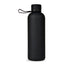 Rubber Coated Stainless Steel Bottle with Silicone Hook – Blue (500 ml)