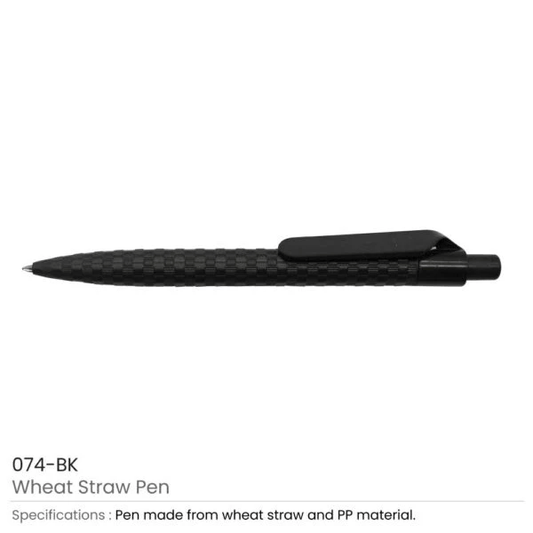 MI 74 BK – Eco-Friendly Wheat Straw Pen (Black)
