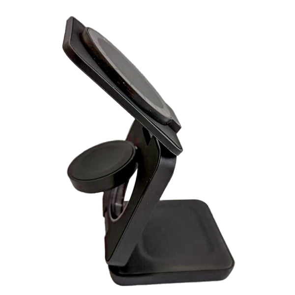 Foldable 3-in-1 Magnetic Wireless Charger – Compact Fast Charging Stand for Phone, Earbuds & Watch