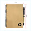Eco-Friendly Recycled Notebook with Pen – Black