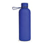 Rubber Coated Stainless Steel Bottle with Silicone Hook – Blue (500 ml)