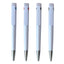 Cutedge Promotional Plastic Pen with Custom Logo – Corporate Giveaway Pens (Silver, Blue, Black, Red)