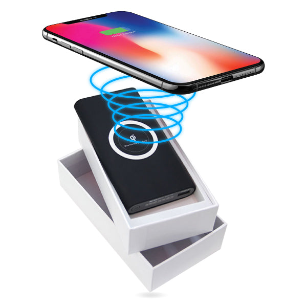 10,000mAh MagSafe Wireless Power Bank with Qi Charging – Portable Fast Charging Charger (Black)