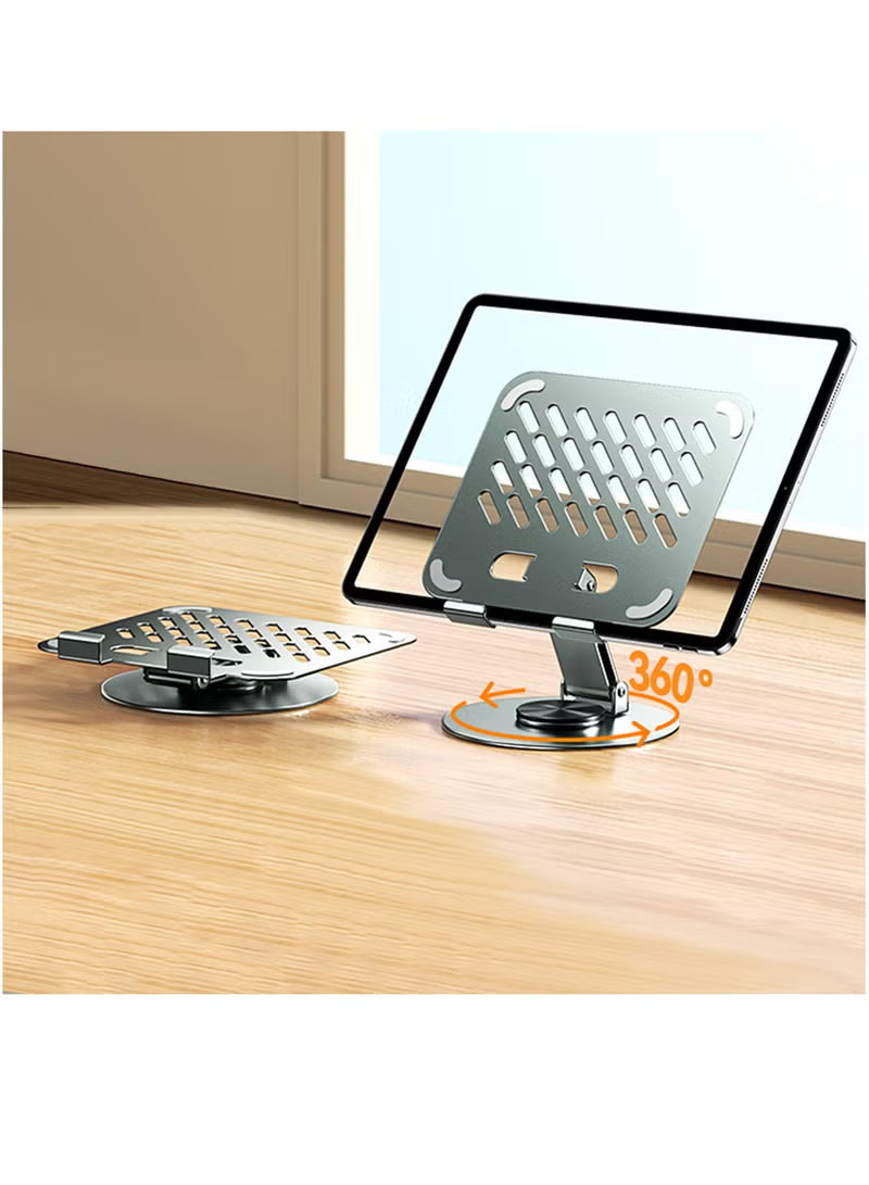 Precision Alloy 360° Rotating iPad Holder – Adjustable Steel Stand for iPad (Premium Desk Accessory)
