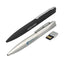 Smooth Touch Metal Pen with USB Drive – Premium 2-in-1 Corporate Gift Pen (Black & Silver)