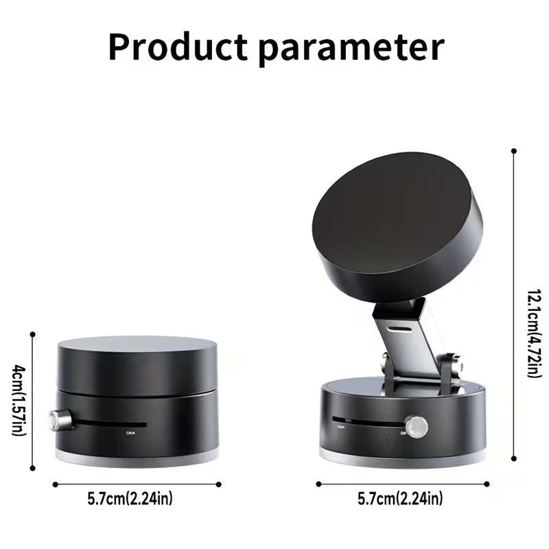Foldable & Extendable Phone Holder with Suction Cup – Universal Mobile Stand for Car, Home & Office (Black)