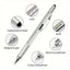 6-in-1 Engineer Multi-Tool Pen with Custom Logo – Stylus, Scale, Spirit Level & Screwdriver (Black, Silver, Blue, Red)