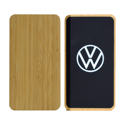 AMIK 122 - Bamboo Power Bank with Light-Up Logo