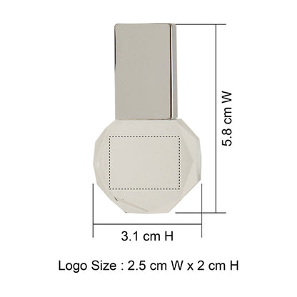 AMIF 015 Round Crystal Metal USB Flash Drive – Branding (4GB–64GB)