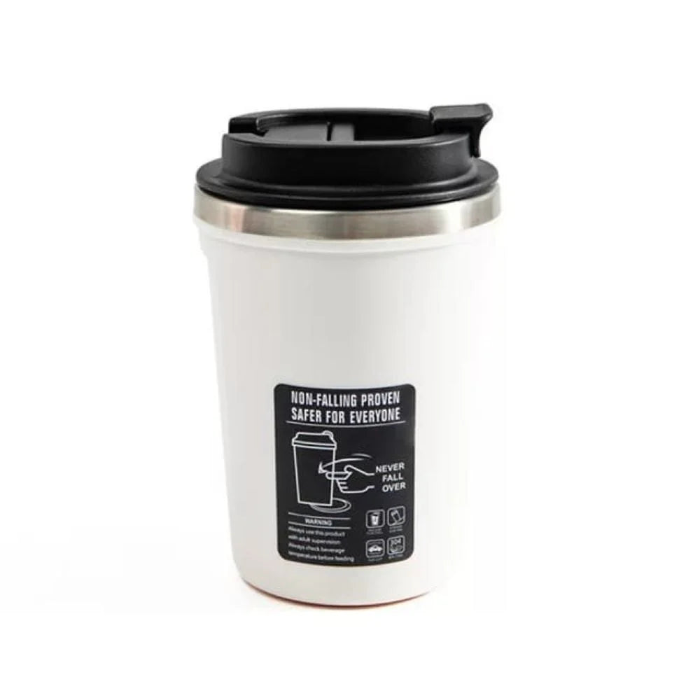 White Anti-Fall Suction Tumbler | Magic Suction Mug 380ml – Spill-Proof
