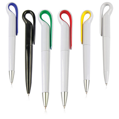 Finger Grip Promotional Pen with Custom Logo – (Full Black, Full White, Red, Blue, Green, Yellow)