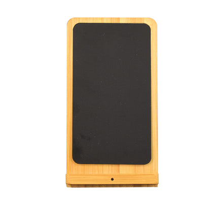 HMI 120 - Bamboo Phone Holder Wireless Charger (Light-Up Logo)