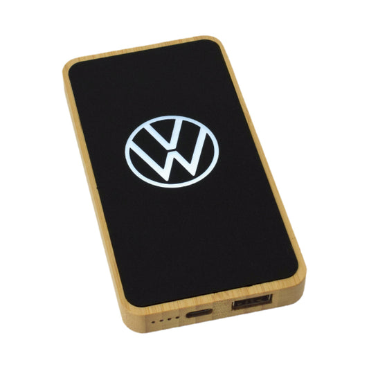 AMIK 122 - Bamboo Power Bank with Light-Up Logo