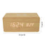 Eco-Friendly Bamboo Digital Table Clock with Wireless Charger – (Large Size)
