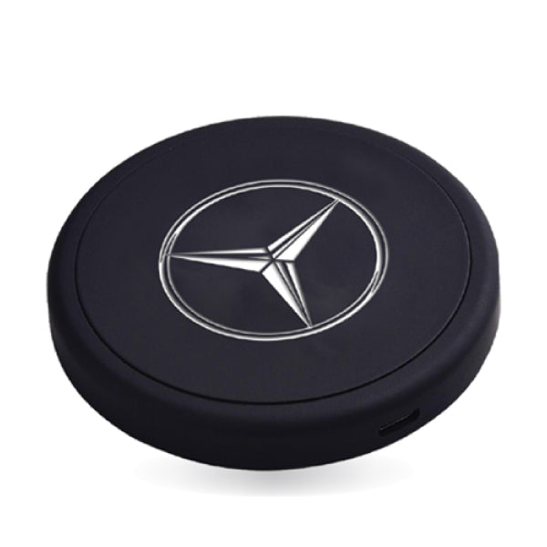 Wireless Circular Rubber Charger with Light-Up Logo – LED Fast Charging Pad Corporate Gift