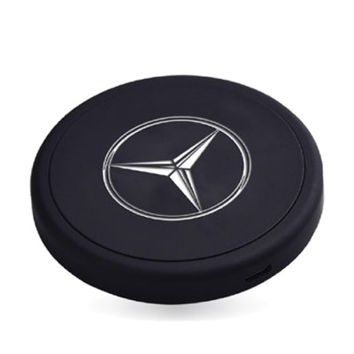 Wireless Circular Rubber Charger with Light-Up Logo – LED Fast Charging Pad Corporate Gift