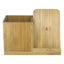 Eco-Friendly Bamboo Pen Holder with Wireless Charger