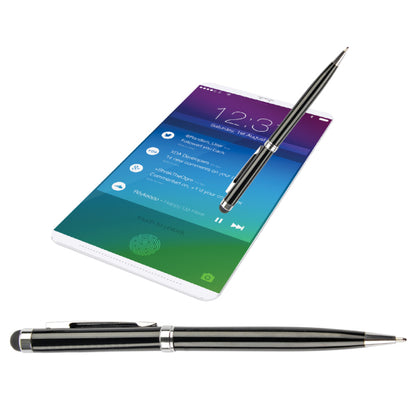 Slim Metal Stylus Pen with Custom Logo – Executive Corporate Gift Pen (Black & White)