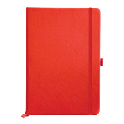 PU Leather Pocket Notebook with Elastic Closure – Red