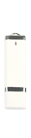 Set of six slim plastic USB flash drives in different colors on a white background.