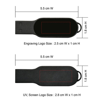 AMIF 097 Slim LED USB Flash Drive – Light-Up Logo