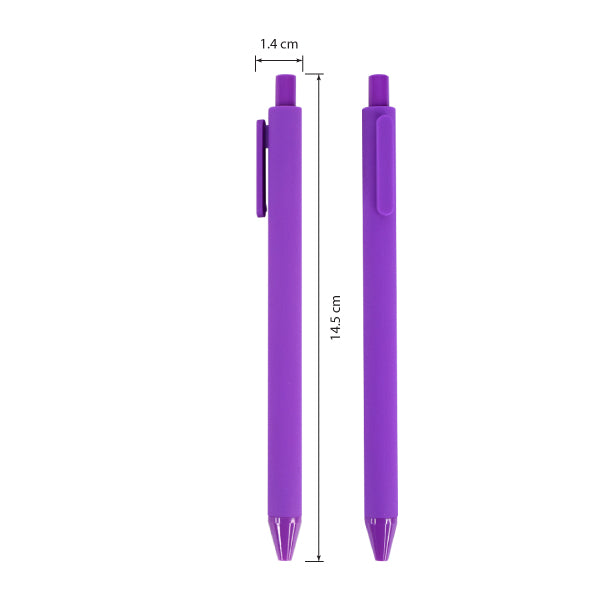 Rubberized Plastic Ball Pen with Custom Logo – Promotional Corporate Giveaway Pen (White, Pink, Navy Blue, Purple, Red, Royal Blue, Black)