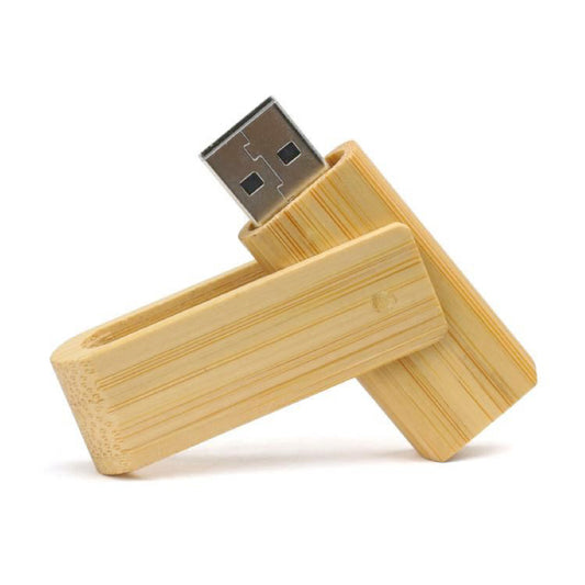 AMIF 095 Wooden Swivel USB Flash Drive – Bamboo Custom