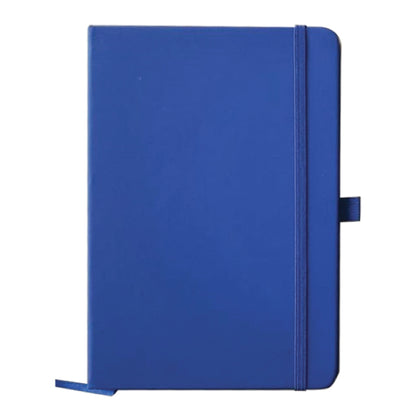 PU Leather Notebook with Elastic Closure & Pen Holder – White