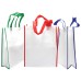 Non Woven Shopping Tote Bag - White With Light Blue