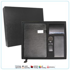 Executive Gift Set - Notebook, Cardholder, USB, Power Bank